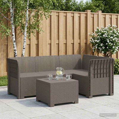 4 Seater Garden Sofa Rattan...