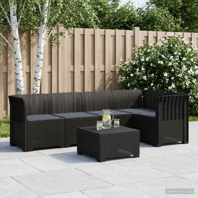 5-seater garden sofa with...