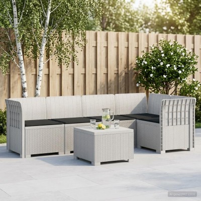 5-seater garden sofa with...
