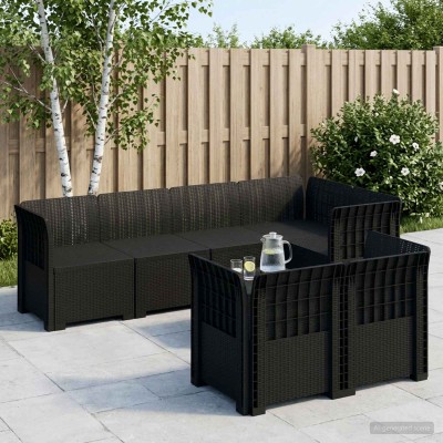 7-Seat Garden Sofa Rattan...