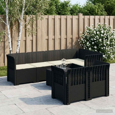 7-Seat Garden Sofa with...