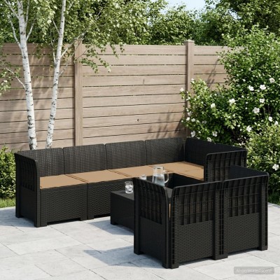 7-Seat Garden Sofa with...