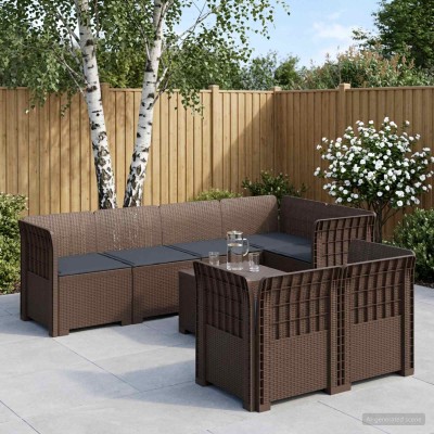 7-Seat Garden Sofa with...