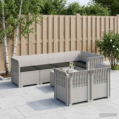 7-Seat Garden Sofa with...