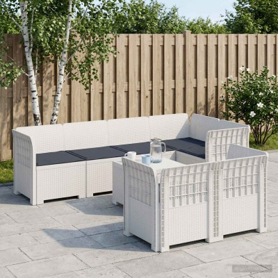 7-Seat Garden Sofa with...
