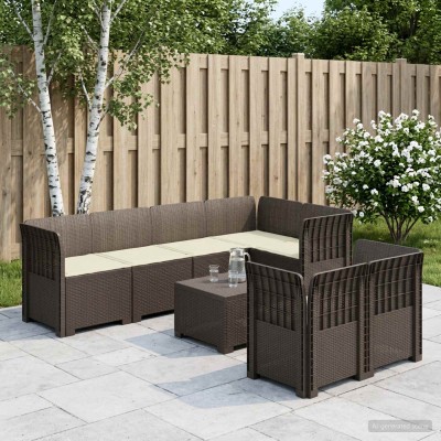 7-Seat Garden Sofa with...