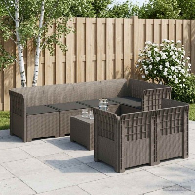 7-Seat Garden Sofa with...