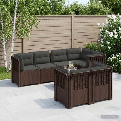 7-Seat Garden Sofa with...