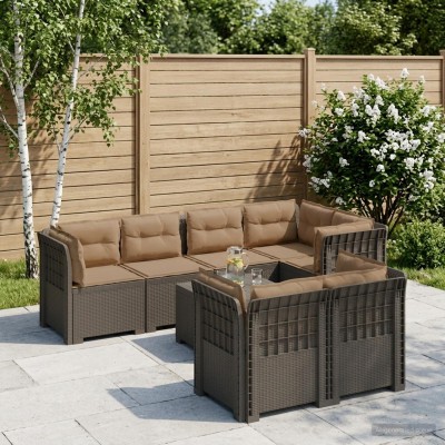 7-Seat Garden Sofa with...