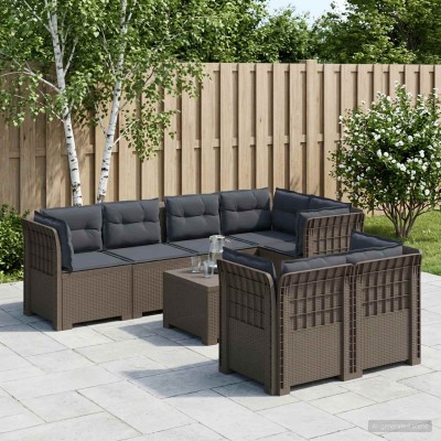 7-Seat Garden Sofa with...
