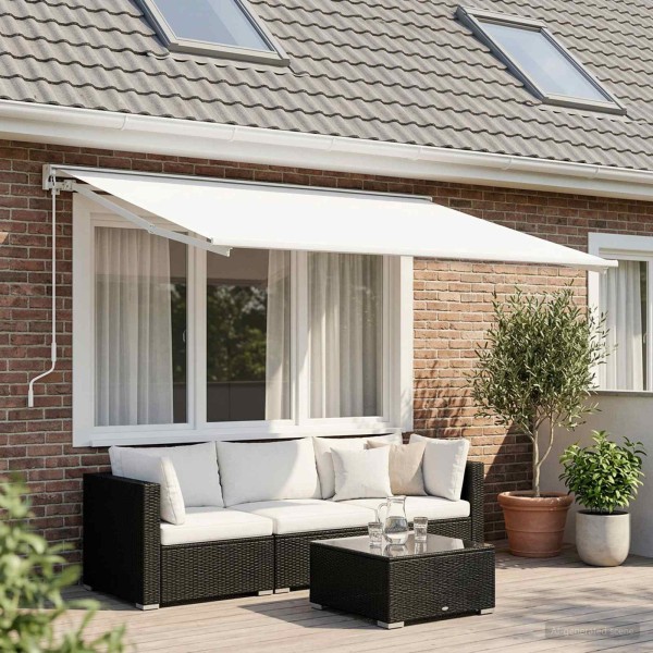 Awning replacement fabric White 600 × 350 cm Polyester