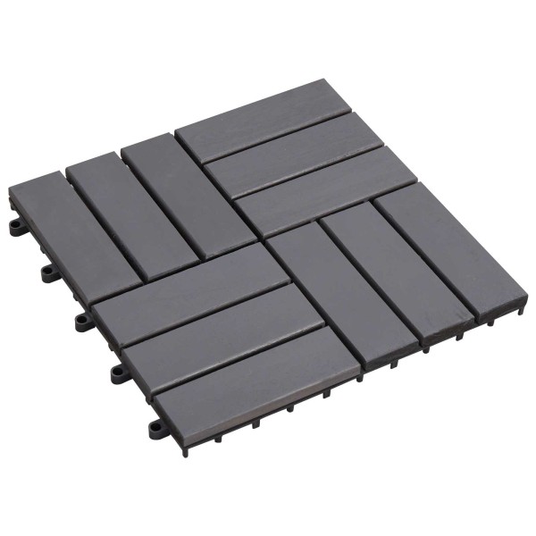 Terrace Tile 30 pcs. Gray 30 x 30 cm