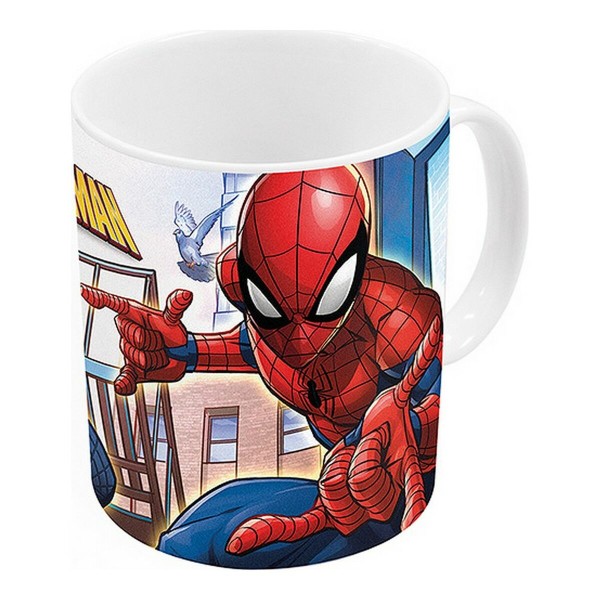 Кружка Mug Spider-Man Great power Синий Красный Керамика 350 ml