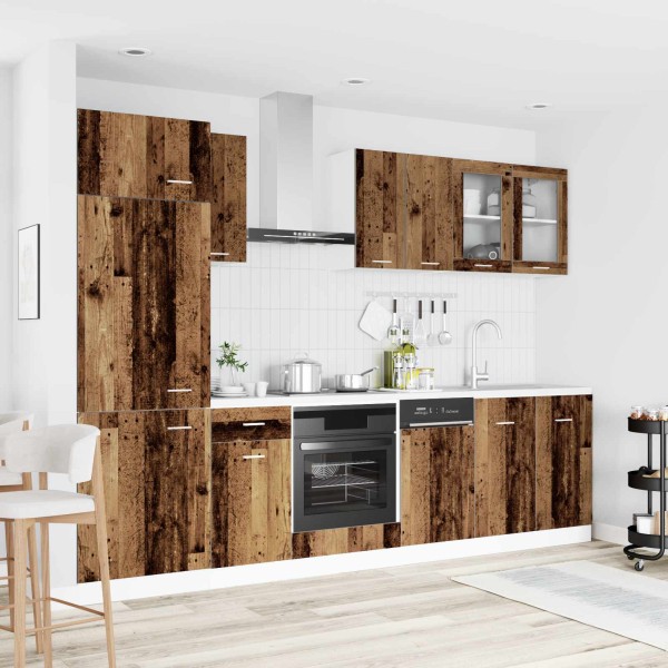 Kitchen unit Lyon 8 pcs. Aged wood