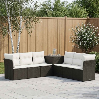 Sofa set 7 pcs. Black and...