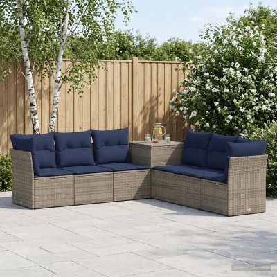 Sofa set 7 pcs. Gray and...