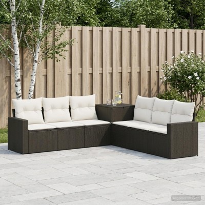 Sofa set 7 pcs. Black and...