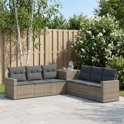 Sofa set 7 pcs. Gray and...