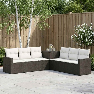 Sofa set 7 pcs. Black and...