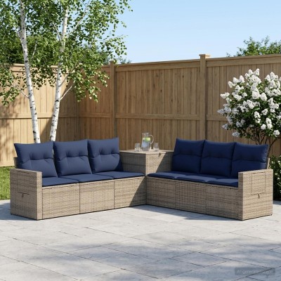 Sofa set 7 pcs. Gray and...