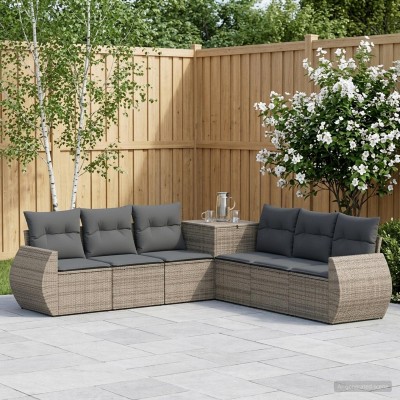 Sofa set 7 pcs. Gray and...