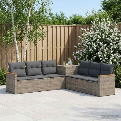 Sofa set 7 pcs. Gray and...