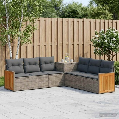 Sofa set 7 pcs. Gray and...