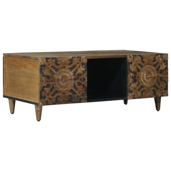 Coffee table Brown 100 x 54 x 40 cm Solid mango wood