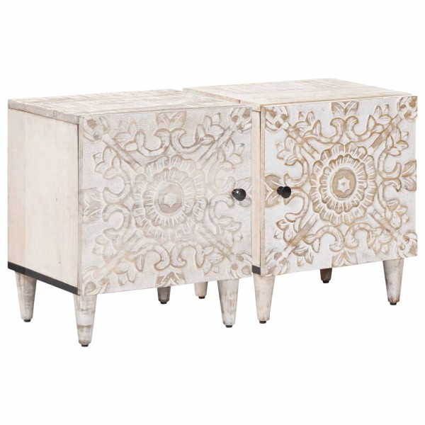 Bedside cabinet 2 pcs. White 40 x 33.5 x 46 cm