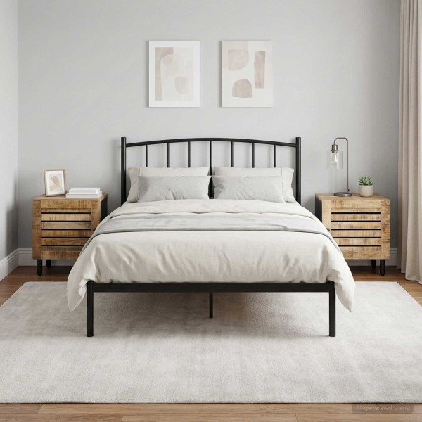Bedside table 2 pcs. Natural 40 x 33 x 46 cm
