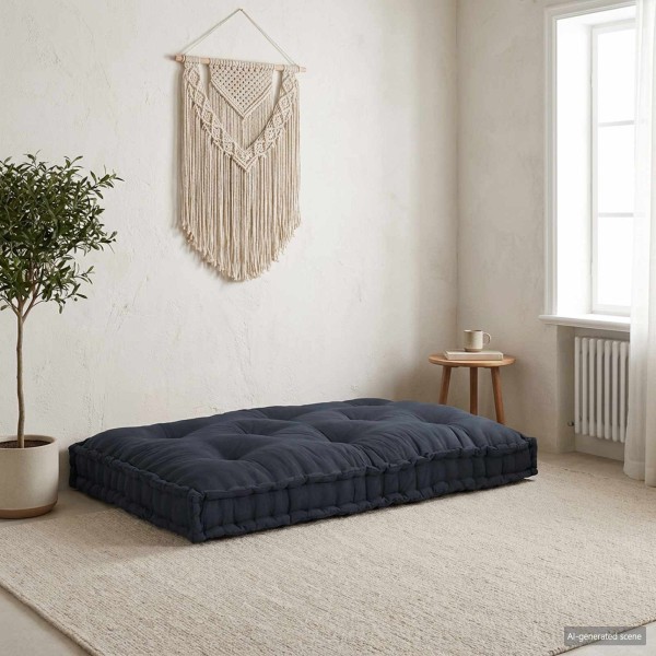 Modular sofa Anthracite 120 x 80 x 12 cm fabric