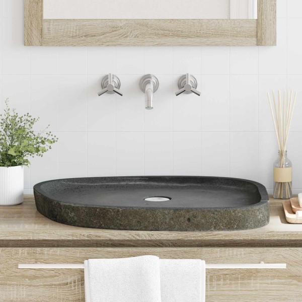 Washbasin Gray 65 x 50 x 6 cm River Stone