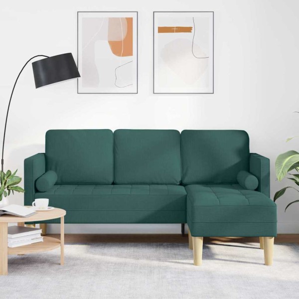 Sofa set with pillow Dark green Polyester