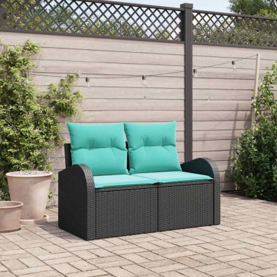 Garden sofa Black 124 x 62...
