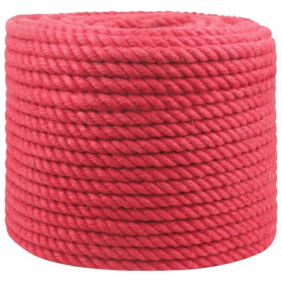 Jute rope Red 100% Tossa jute
