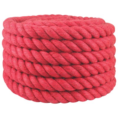 Jute rope Red 100% Tossa jute