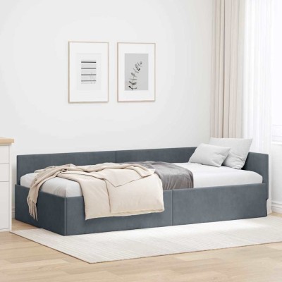 Corner bed frame Dark gray...