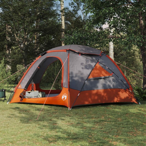 Dome tent with removable rain screen Gray and orange