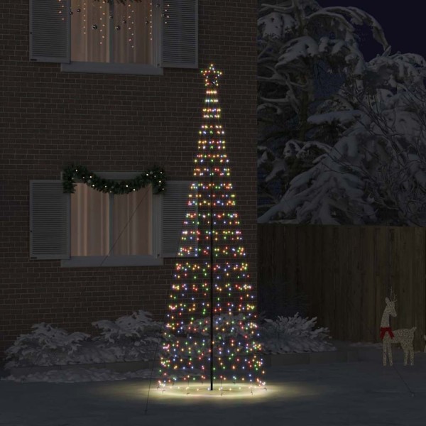 LED Christmas tree with ground stakes Multicolor 400 cm