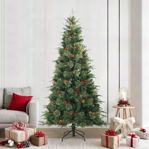 Artificial Folding Christmas Tree with stand Green 240 cm