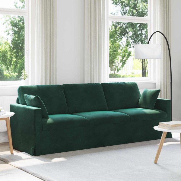 Sofa Dark green 228 x 78 x 80 cm Velvet