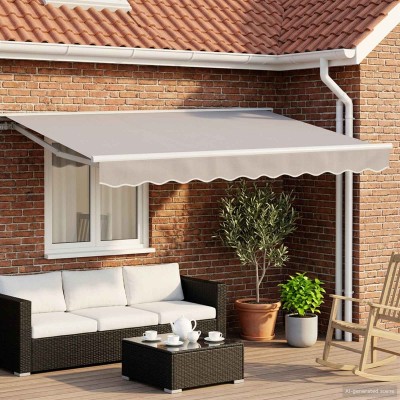 Manual awning frame with...