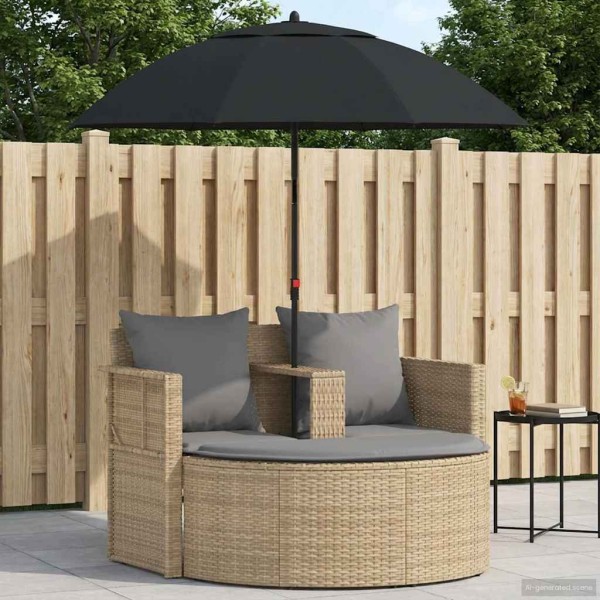 Garden sofa 8 pcs. polyrattan Beige and light gray