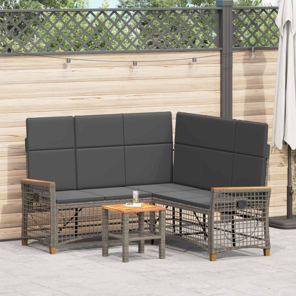 Garden adjustable sofa set Gray and dark gray