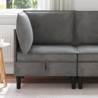 Sofa su saugojimu Tamsiai...