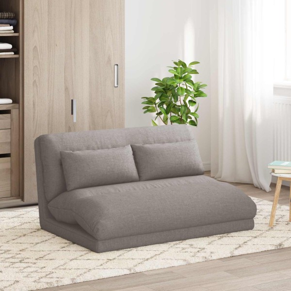 Adjustable floor armchair Taupe Fabric