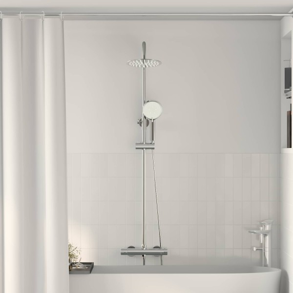 Thermal shower system set Chrome 27 x 46 x 123 cm
