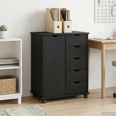 Wheeled cabinet Black 63.5...