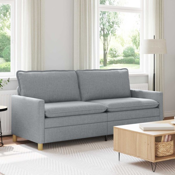 Sofa Light gray 196 x 81 x 87.5 cm Fabric