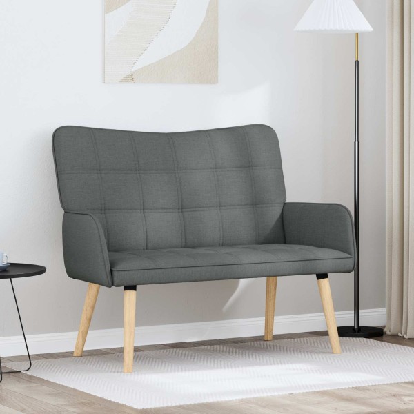 Two-point sofa Dark gray 115 x 61 x 87 cm Fabric